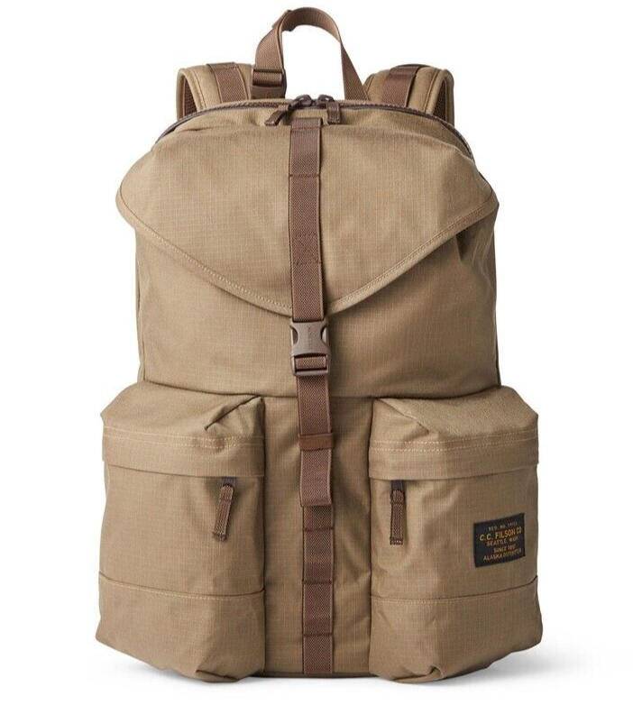 Filson Ripstop Nylon Backpack 20115929 Field Tan Khaki Water