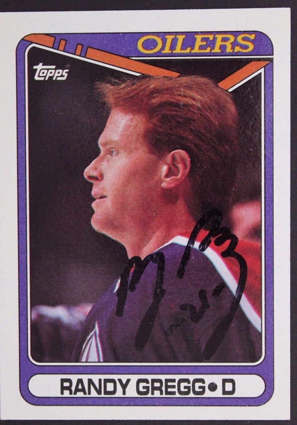 RANDY GREGG Oilers Autograph 1990 Topps # 275 Signed Card JSA 16H