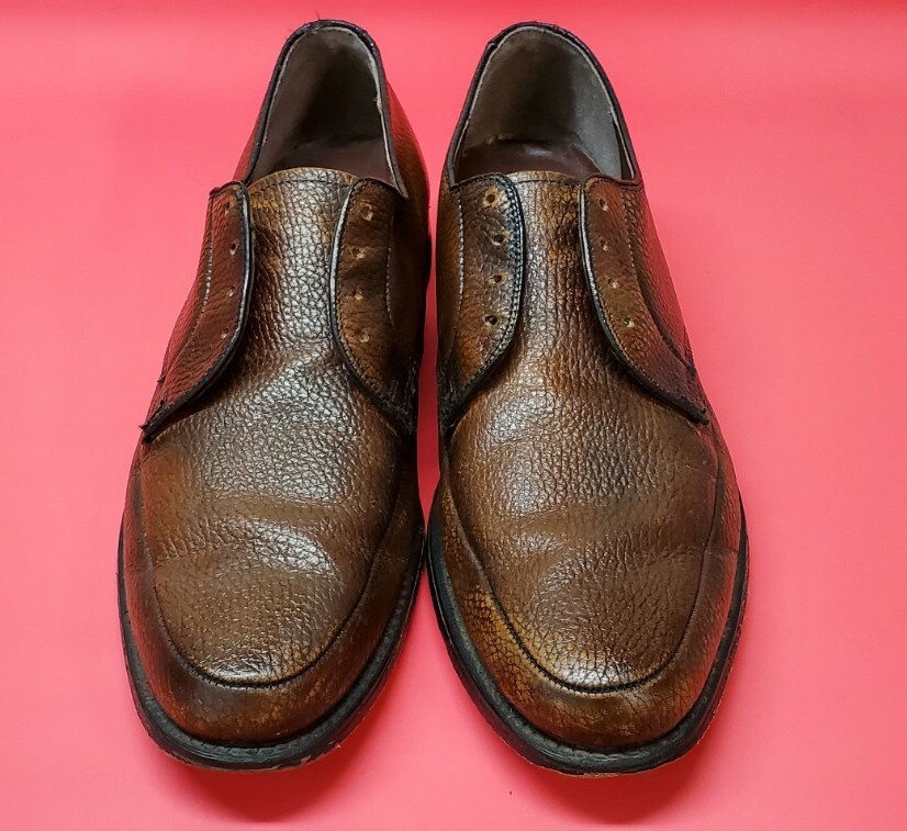 Vintage Stacy Adams Porto Ped Oxfords 9AA Pebbled Leather  display picture 1
