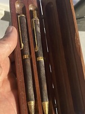 Pen In Wooden Case , Vintage Not Working