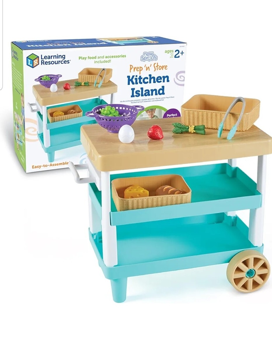 Sprouts Prep 'n Store Kitchen Island, Toy Kitchen Accessories Play