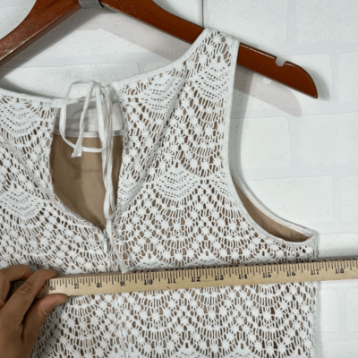Loft Womens Shift Dress Size 6 Crochet Ivory | eBay
