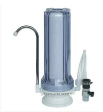 Counter Top Single Stage Drinking water System Clear Housing w/bonus wrench