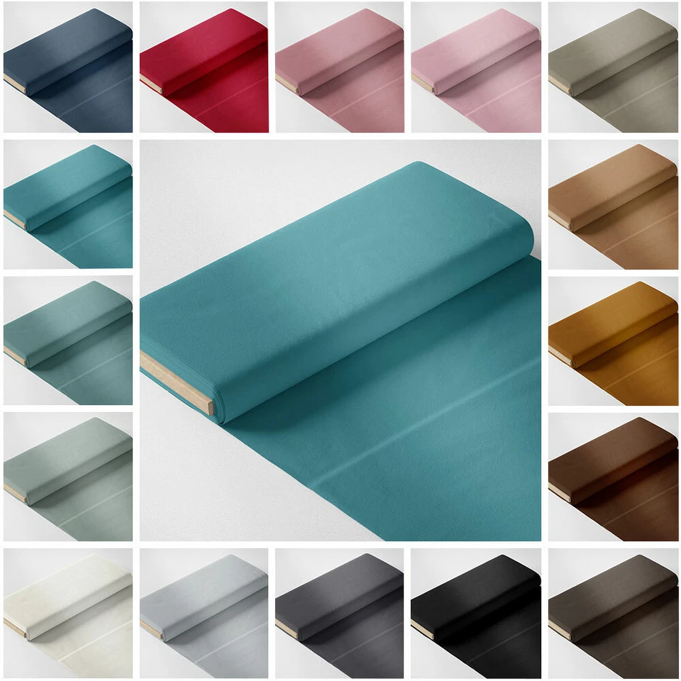 NEUMANN HANDELSVERTRIEB Baumwoll Jersey Stoff UNI einfarbig blau rot Meterware ab 25x165 cm Kinderstoff