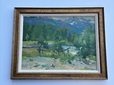 PATRICIA LEGRANDE PAINTING WIFE OF SERGEI BONGART IMPRESSIONIST LANDSCAPE LISTED