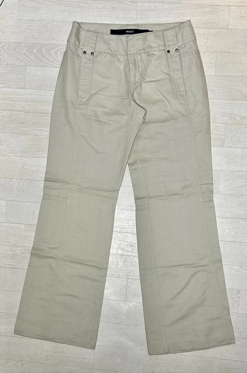 Pantalon femme beige Mexx T38 40 en lin coton TBE eBay