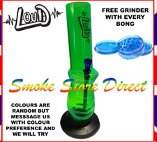 30cm Acrylic Bong "Loud" Waterpipe - AWP503 **FREE GRINDER WITH BONG**