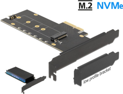 Delock PCI Express x4 Karte zu 1 x intern NVMe M.2 Key M mit Khlkrper und RGB LE