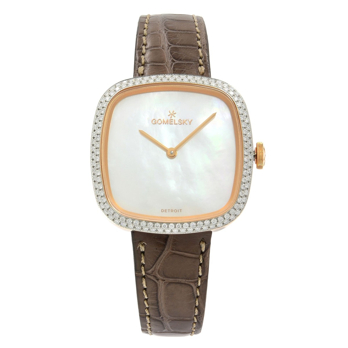 Gomelsky Eppie Sneed Steel Mother of Pearl Dial Diamond  display picture 2