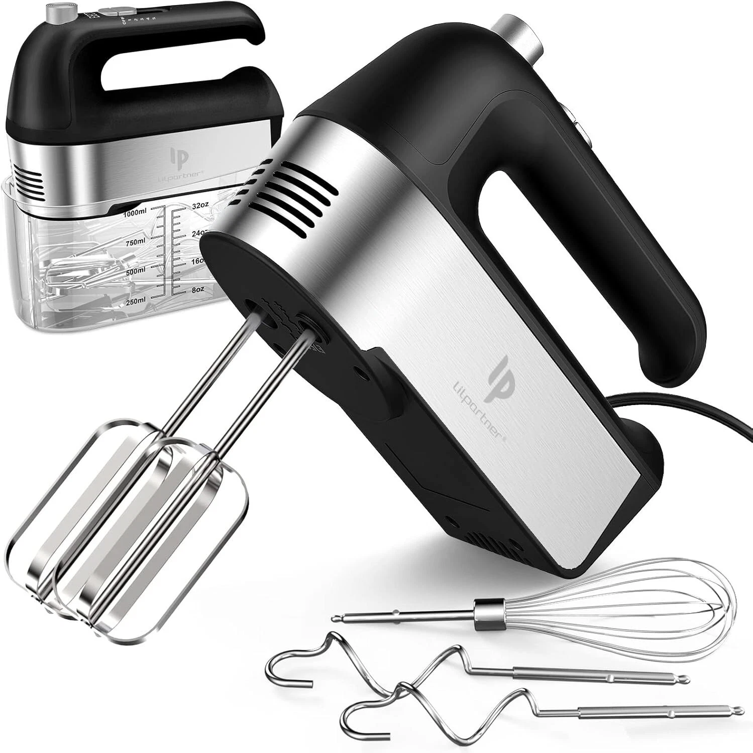 450W Kitchen Mixer with Scale Cup 5 Speed Turbo Boost Eject Button 5 Accessories
Opens in a new wind