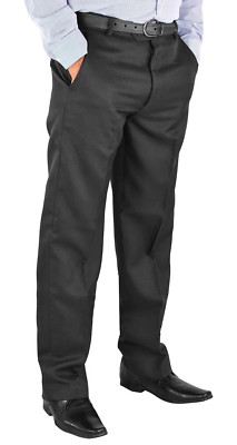 Men's Boys Slim Fit Black Trousers Office Business Work Casual/Formal  28-40