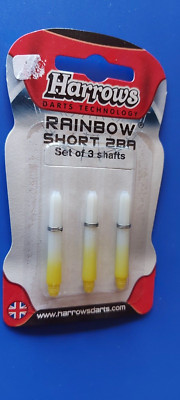 Harrows Raimbow Dartschaft mit Ring, 1 Satz (3 Stück) 2BA, Short 33mm, neu/OVP