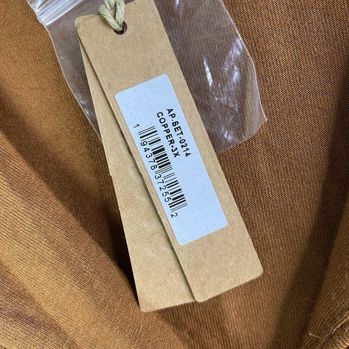 Skims Pajama Top Womens Plus 3X Copper Brown Long Sleeve Button Jersey NWT - Picture 4 of 6
