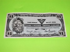 1989 CANADIAN TIRE STORE MONEY 1.00 ONE DOLLAR NOTE Q5041413