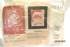 1980s Creative Circle Stitchery Kit 2816 Santa Claus HO! HO! HO! Sealed
