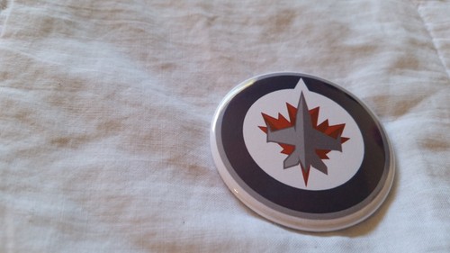 Winnipeg Jets Logo Hockey Pinback Button 2.25" inch NHL - Picture 2 of 3