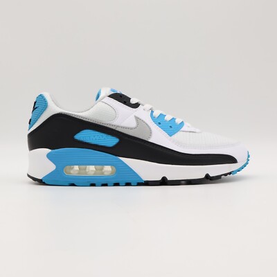 CJ6779-100 Nike Air Max 90 Laser Blue Black White Grey Fog Cyan