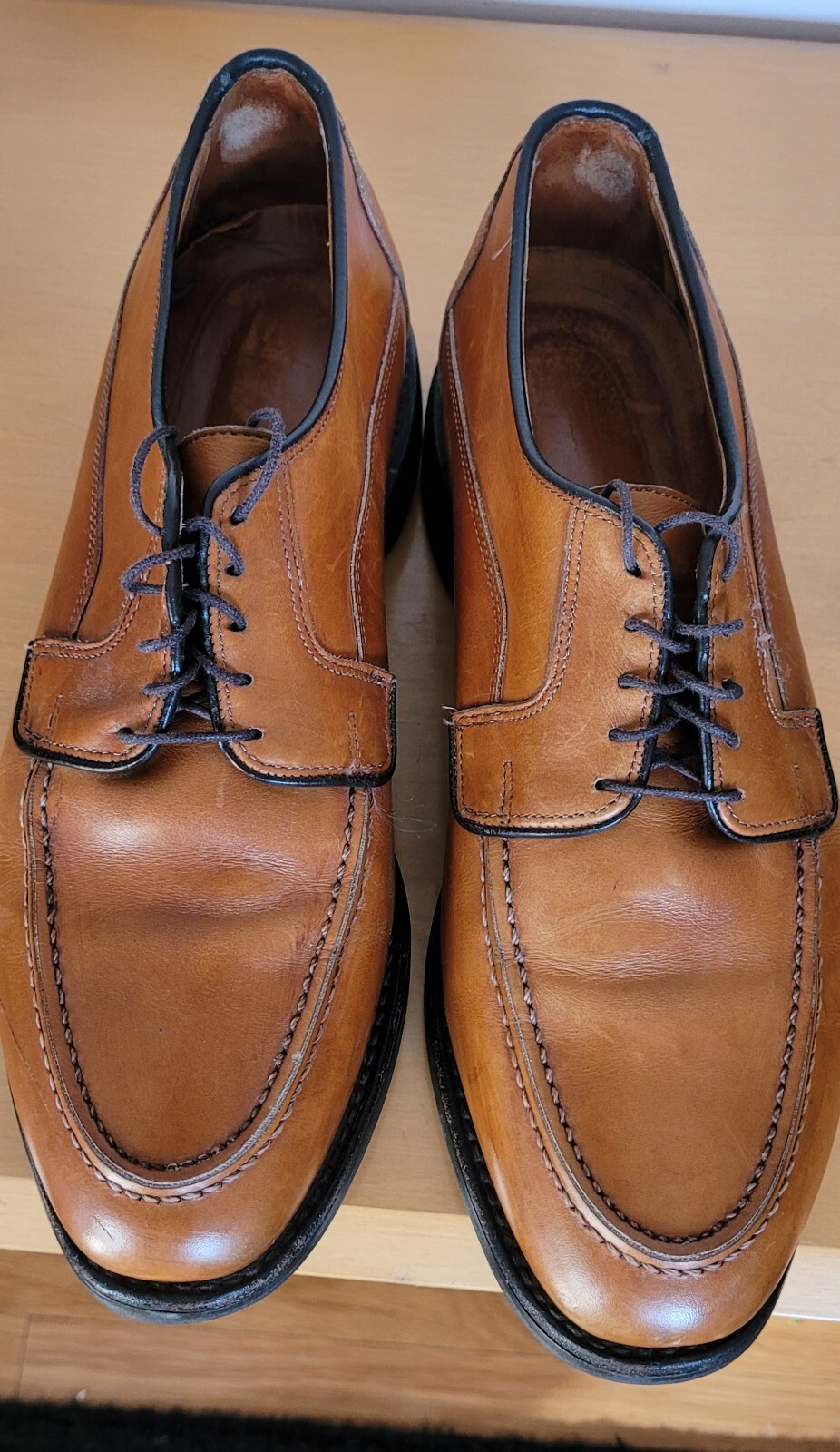 SAOLA Scarpe Oxford Allen Edmonds Hillcrest da uomo in pelle marrone con lacci taglia 9 5D