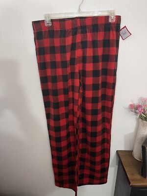 Wonder Shop L Buffalo Plaid Fleece Pants Pajama Longue NWT