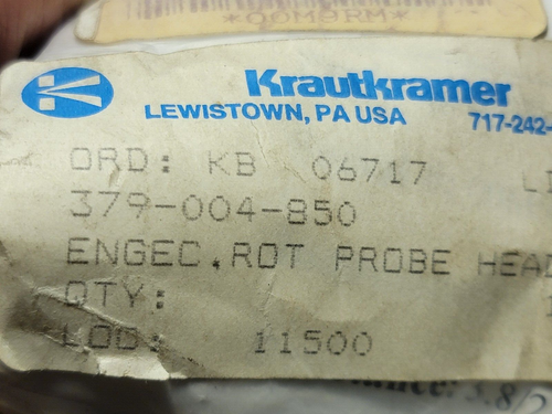 Testa trasduttore Krautkramer 379-004-850-01GL 72,0 MM MANICOTTO NUOVO SIGILLATO SPEDIZIONE GRATUITA - Foto 5 di 14