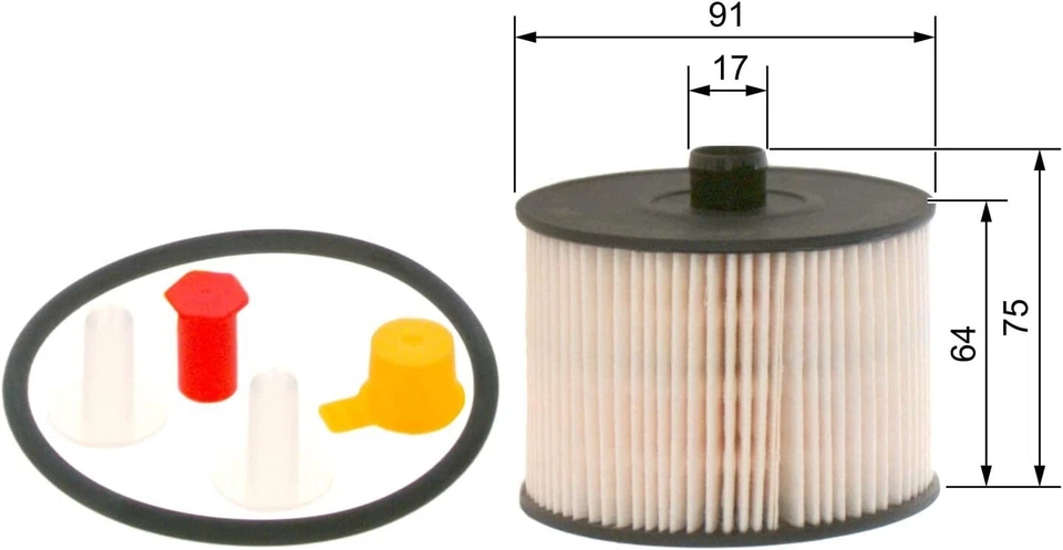 SERVICE KIT for VOLVO V50 (MW) 2.0 D - BOSCH OIL AIR FUEL FILTERS & OIL 2004-07 - Image 4 of 4