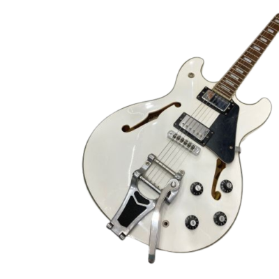 Aria Pro II TA62T Semi-Acoustic Guitar White Used From Japan 11N