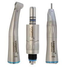 Dental Fiber Optic Contra Angle Straight Handpiece Air Motor Slow Speed 6Pin NSK