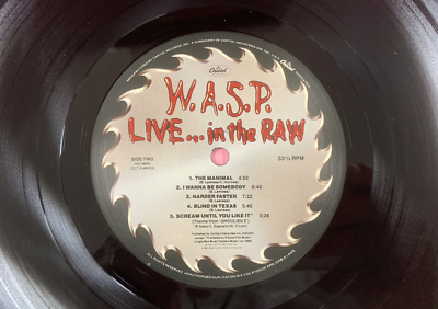 W.A.S.P. Live.. In The Raw (1987) original LP + Inner *NEAR MINT