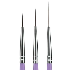 3 Pieces Nail Art Long Striper Brush Fine Line Drawing Detail Painting Blending