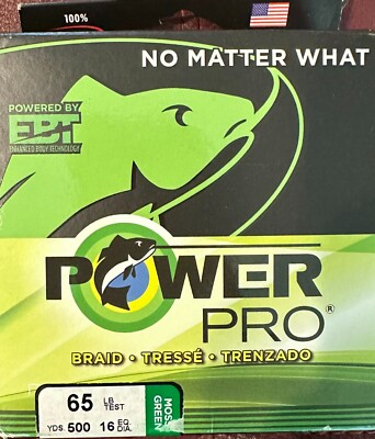 #ad #ad Power Pro Braided Line Original PowerPro 65lbs 100lbs 500yd Moss Green $69.99