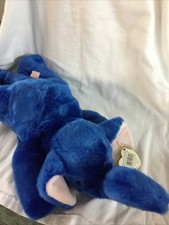 BEANIE BABY PEANUT THE ELEPHANT DARK ROYAL  BLUE COLOR  (I)