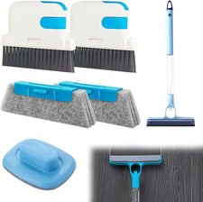 Window Cleaning Brush Set: Track, Squeegee Screen Tools for Home