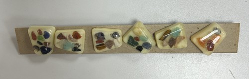 Handarbeit Knöpfe gemischt Konvolut Resin abgerundet rechteckig Druckfeder Federn 7 - Bild 4 von 17