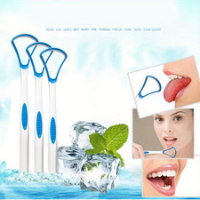 3PCS Tongue Scraper Cleaner Fresh Breath Oral Hygiene Cleaning Tool