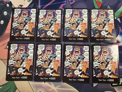 Bandai One Piece Card Game DON!! Card Lot of 8 Your Turn +1000 English op16