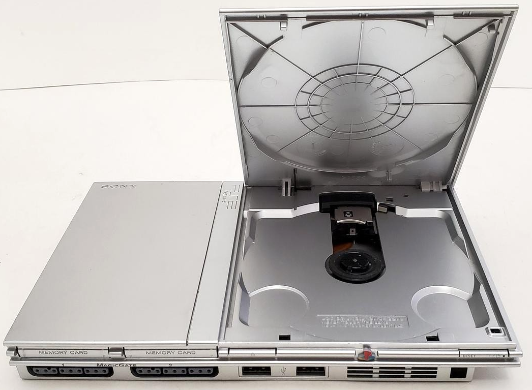 OEM Sony PS2 PlayStation 2 Slim SILVER Console Bundle SCPH