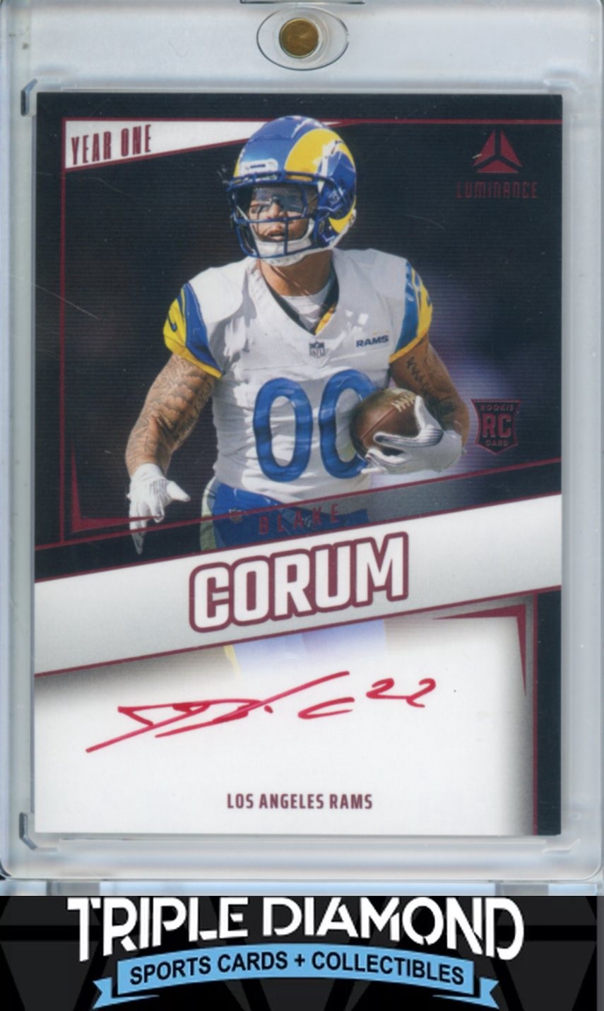 2024 Panini Luminance Blake Corum Year One Rookie Auto Red Ink Rams k288