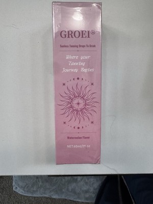 GROEI Sunless Tanning Drops Watermelon Flavor Non-toxic Cruelty-Free 60ml