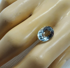Loose Natural Blue Aquamarine 3.66 Ct. Oval GIA Cert