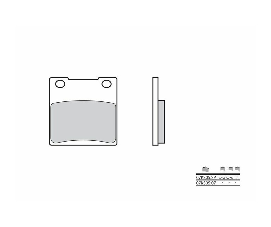 Plaquettes de frein Brembo route 07KS05SP pour un freinage arrière constant
