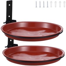 Durable PP and Iron Tree Mount Bird Feeder Tray with Water Bath for Small Birds