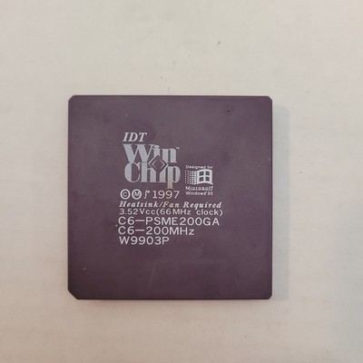 IDT WinChip C6-PSME200GA CPU 200MHz Socket 7 Vintage Processor W9903P