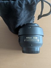 Nikon AF-S DX Nikkor 35mm f/1.8G Lens, Vintage, with protective pouch.
