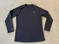 Mens Under Armour Coldgear Base 3.0 Fitted Long Sleeve Black Large