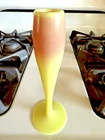 Fenton Glass Vase Burmese Uranium "Tiny Nick on Base" Beautiful VTG 7.5" - Rare