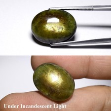 36.31ct Earth-Mined Green Star Sapphire   Oval Cabochon, Heated