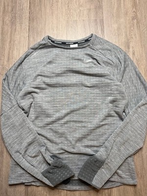 Nike Running Therma-FIT Long Sleeve Crew   Heather Grey   M
