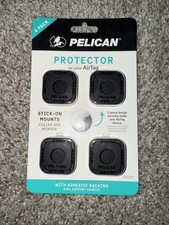 Pelican Protector for AirTag Stick on Mounts 4 Pack Black