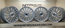22 DOLCE ROMA SILVER STAGGER WHEELS FITS BENTLEY CONTINENTAL GT GTC 03-18