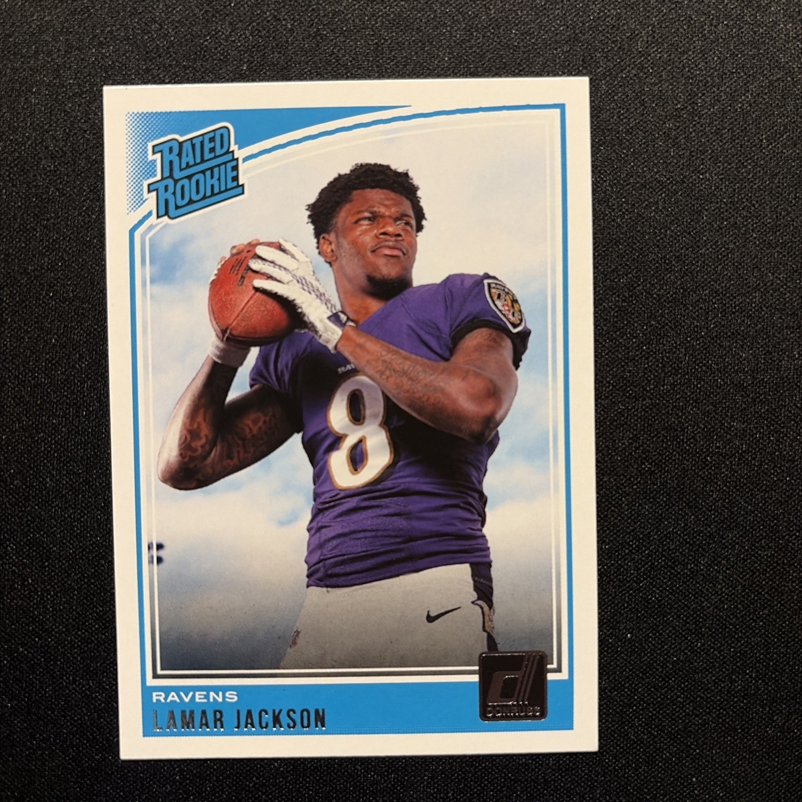Lamar Jackson RC 2018 Donruss RATED ROOKIE Card #317 Baltimore Ravens Nice!